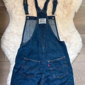 Levi’s overall denim shorts. Barely worn and like-new.